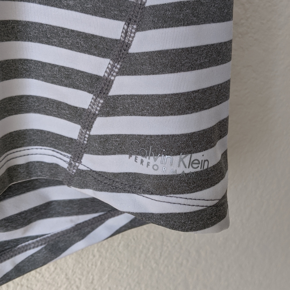 Calvin Klein Performance Striped Racerback Tank Top - Picture 4 of 11